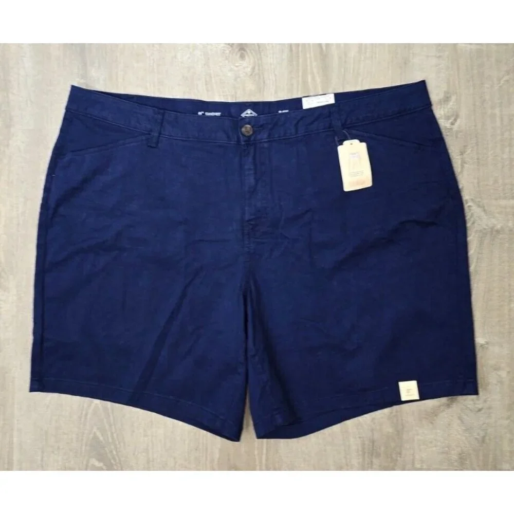 St.John's Bay Womens Short Mid Rise Secretly Slender American Navy Tummy Control - Picture 3 of 7